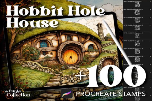 100 Procreate Hobbit Hole House Stamps: A Digital Artist’s Guide to Middle-earth