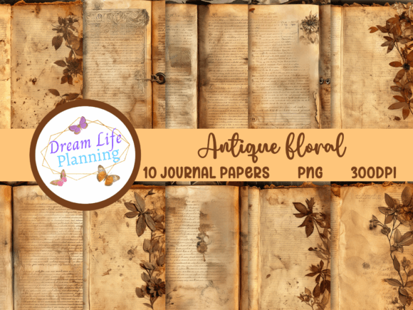 Antique Floral Junk Journal Papers: A Timeless Addition to Creative Projects