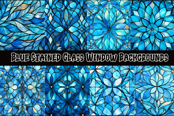 Blue Stained Glass Window Backgrounds