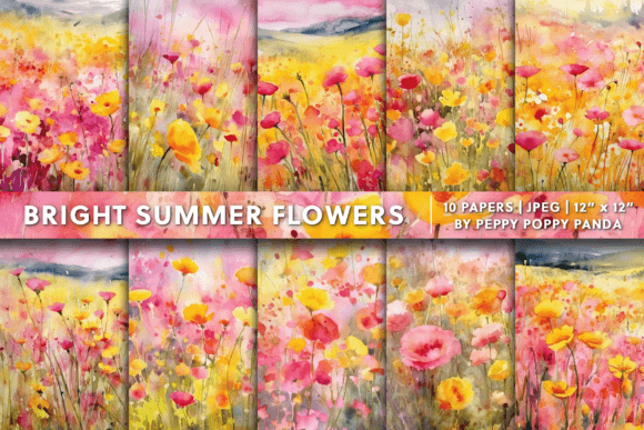 Bright Summer Flowers Background Texture: A Versatile Digital Asset for Creative Projects