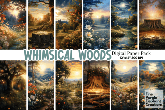 Fairytale Meadow Flowers Magic Nature: A Digital Paper Collection for Creative Projects
