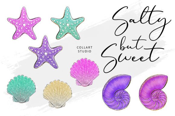 Mermaid Clipart Set for Summer Fairy Tales