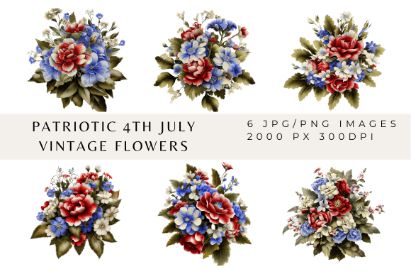 Patriotic 4th July Vintage Flower Images: A Timeless Blend of Heritage and Creativity