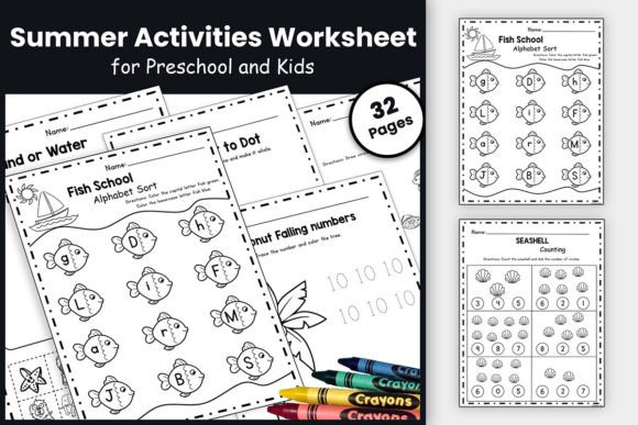 Preschool Summer Packet Kids Worksheets: A No-Prep Resource for Engaging Learning