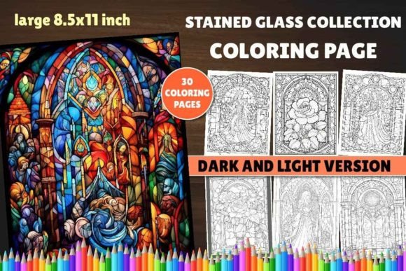 Stained Glass Collection Coloring Page